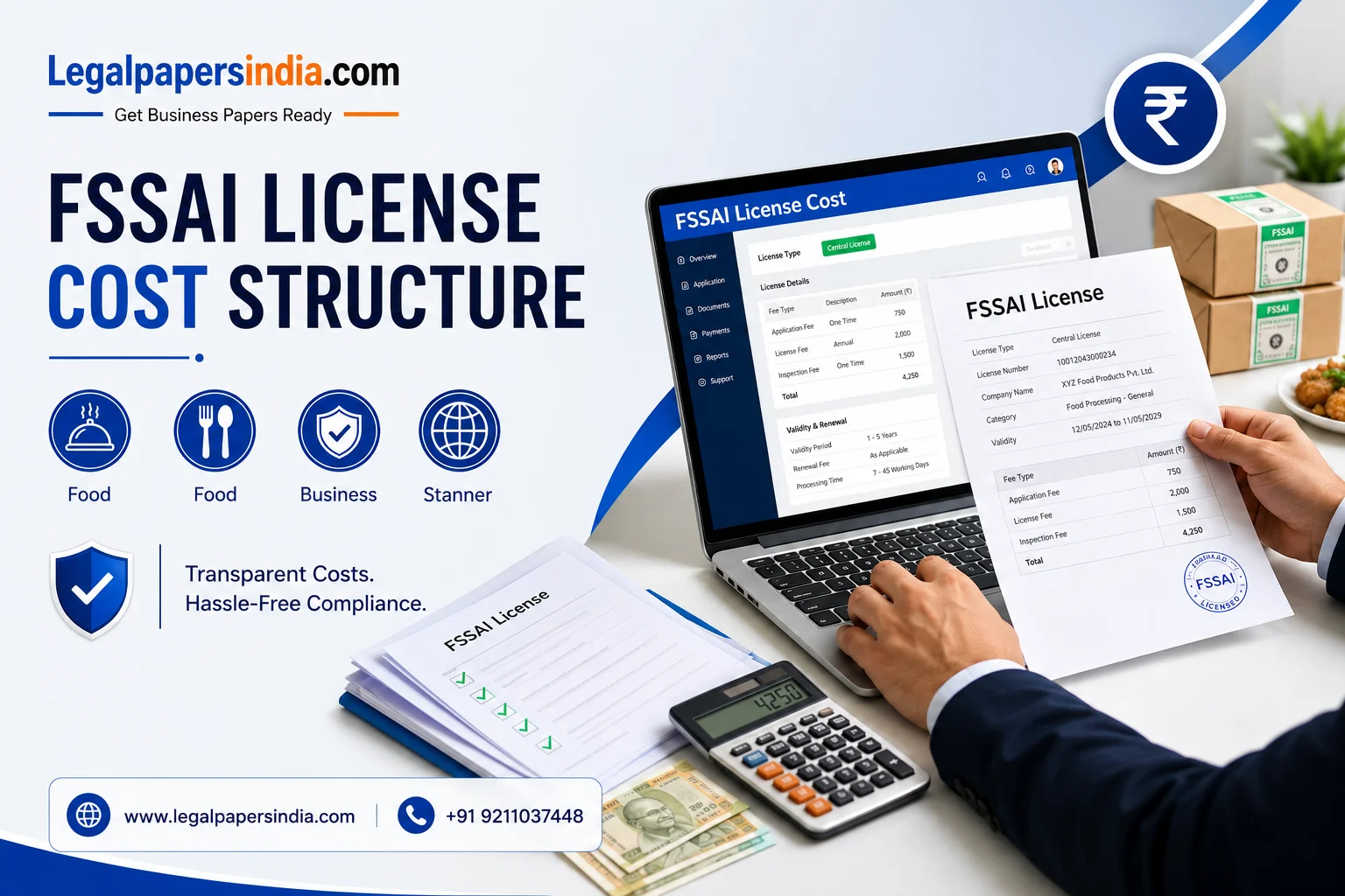 FSSAI License Cost Structure